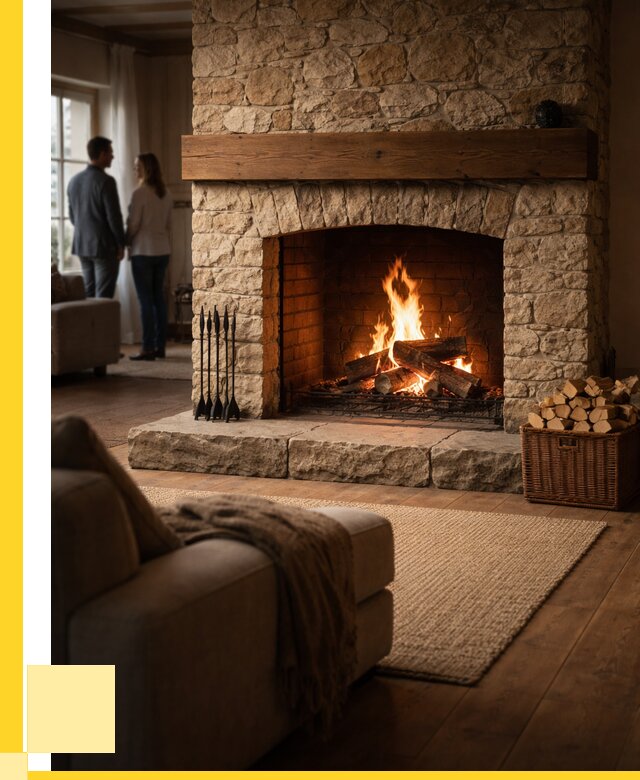 Открытые камины под ключ в Боровичах от 156345 р. ЭриданБрв