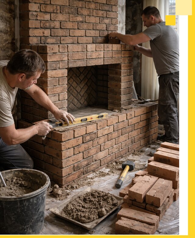 Изготовление и установка кирпичных каминов в Боровичах