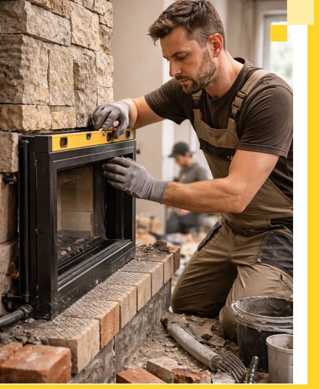 Дровяные камины под ключ в Боровичах: монтаж, обустройство