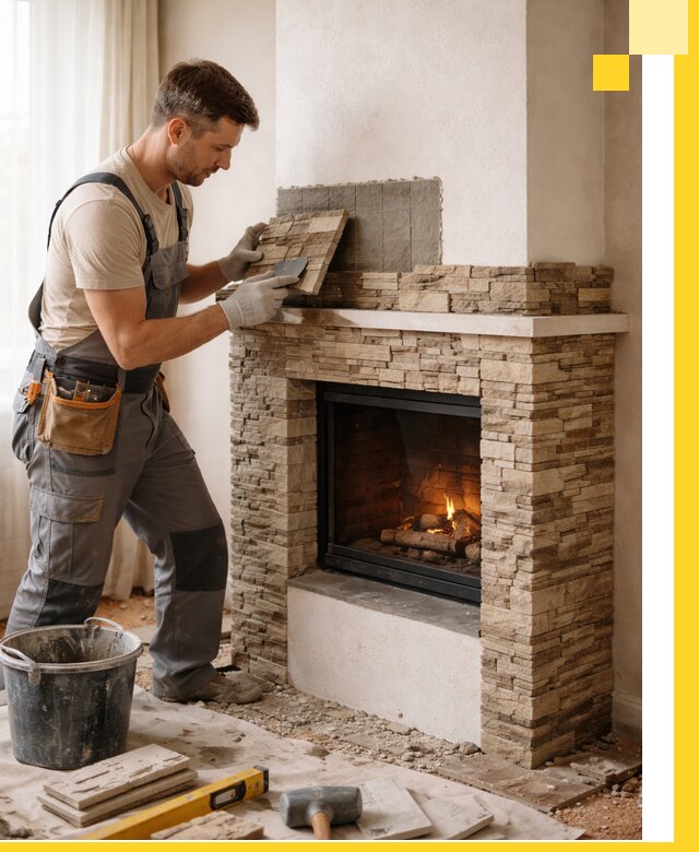 Изготовление и монтаж каминов для дома под ключ в Боровичах