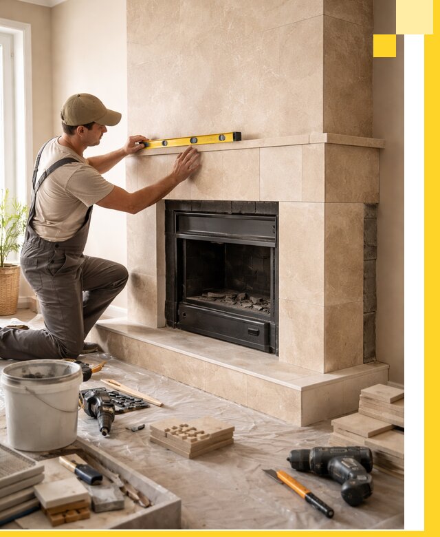 Установка и монтаж каминов в частном доме под ключ в Боровичах