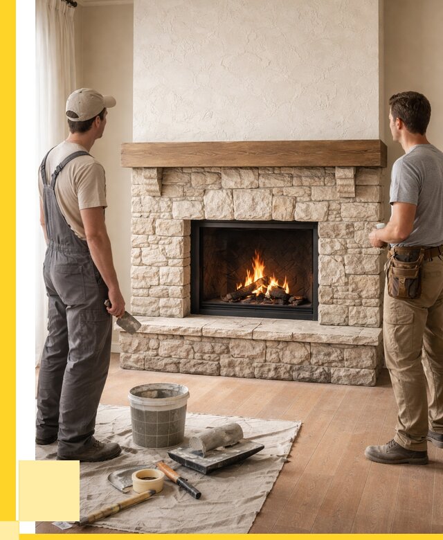 Отделка каминов в Боровичах от 6775 р. под ключ | ЭриданБрв