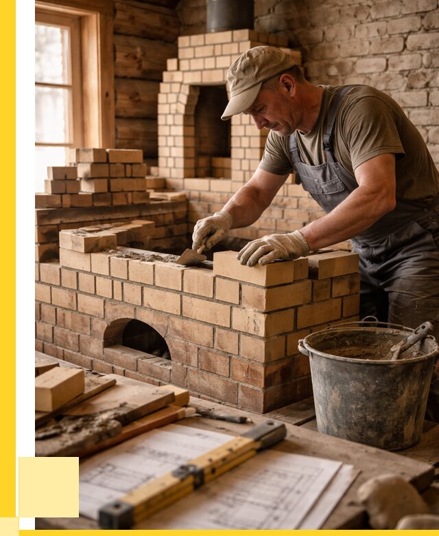 Кладка печей из кирпича в Боровичах цены от 31269 р. - ЭриданБрв