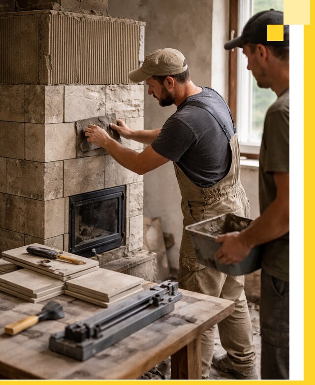 Профессиональная облицовка печей в Боровичах: керамика и камень