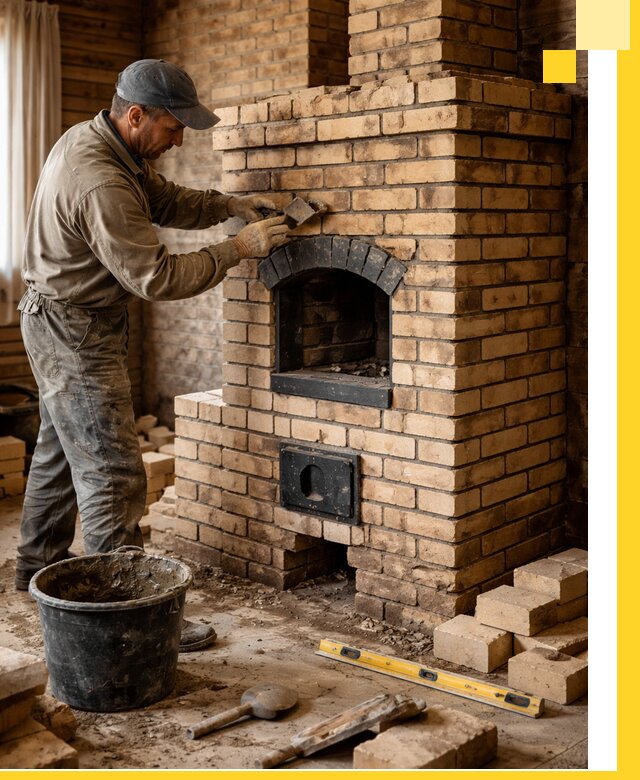 Кирпичные печи под ключ в Боровичах: проектирование и кладка