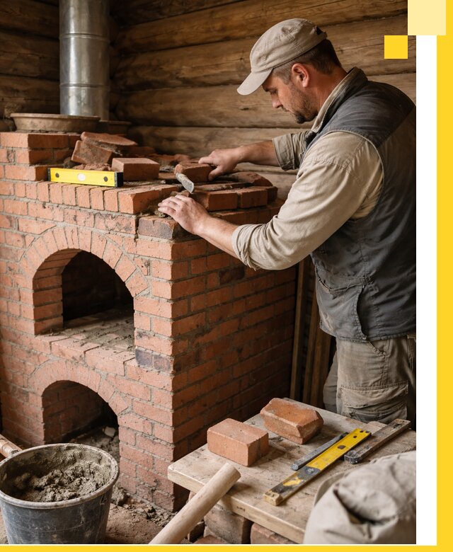 Изготовление и установка русских печей в Боровичах под ключ