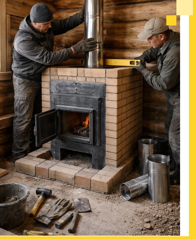 Проектирование, изготовление и установка банных печей в Боровичах