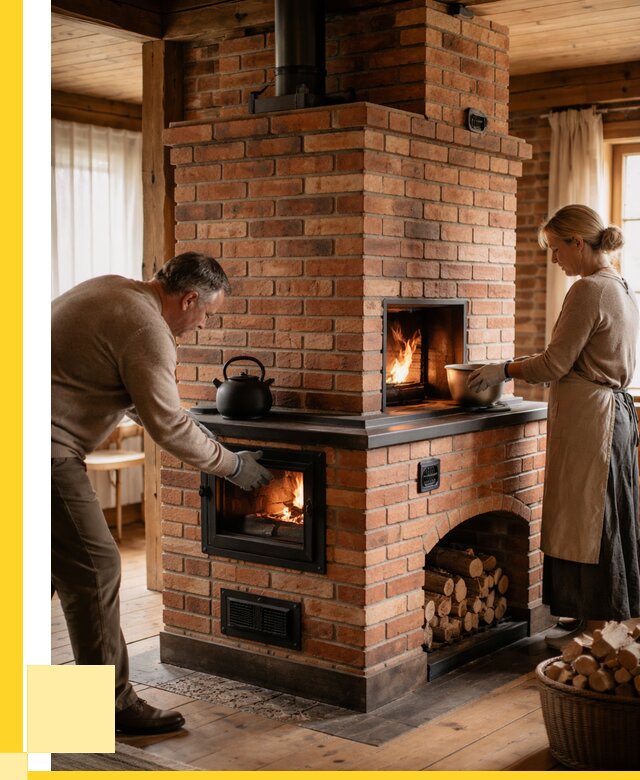 Печи для загородного дома под ключ в Боровичах от 83384 р. | ЭриданБрв