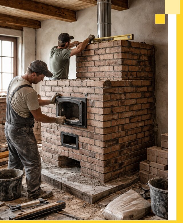 Печи для загородного дома под ключ в Боровичах — монтаж и сервис