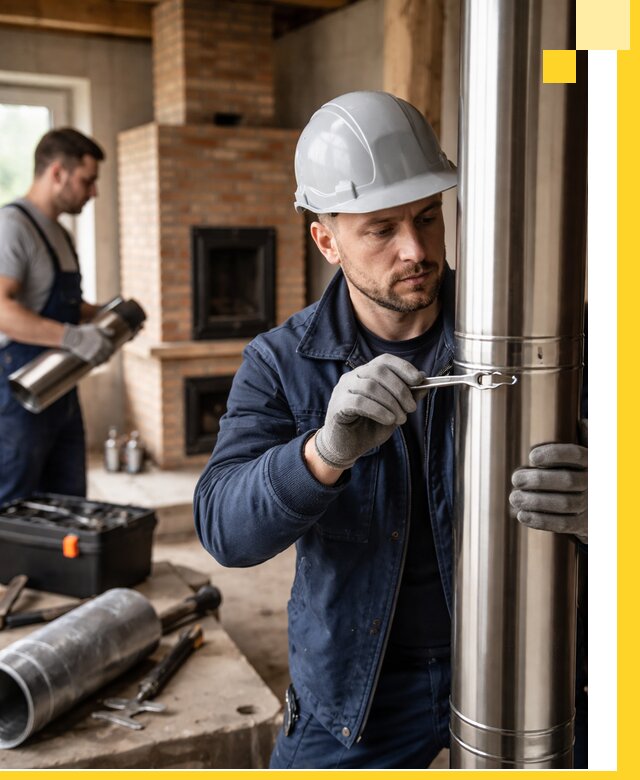 Профессиональный монтаж дымоходов для печей в Боровичах