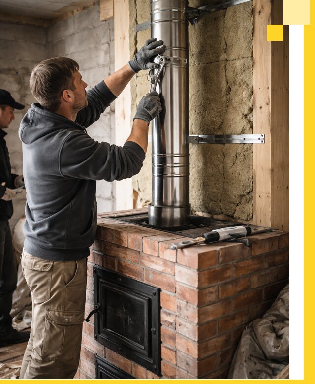 Изготовление и монтаж печей и дымоходов под ключ в Боровичах