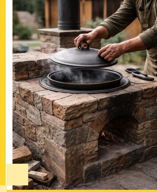 Печи для казана в Боровичах по цене от 18761 р. | ЭриданБрв