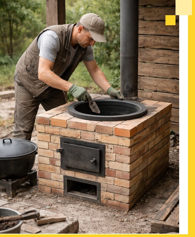 Изготовление и установка печей для казана в Боровичах под ключ