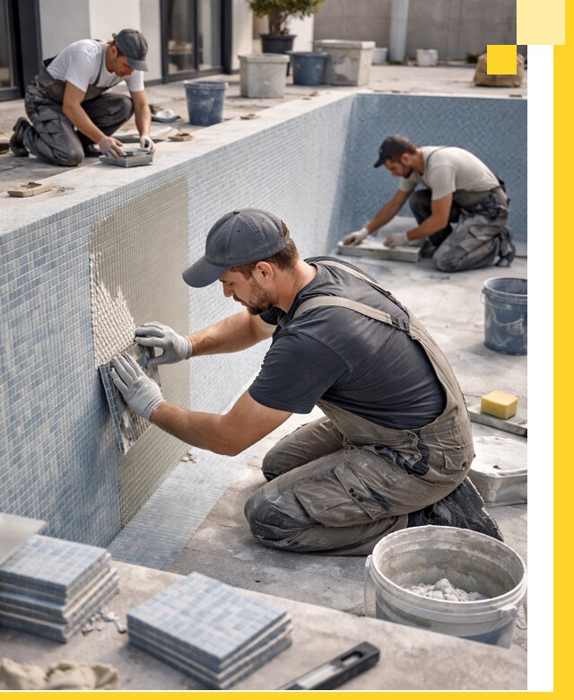 Облицовка бассейнов в Боровичах плитка мозаика гидроизоляция