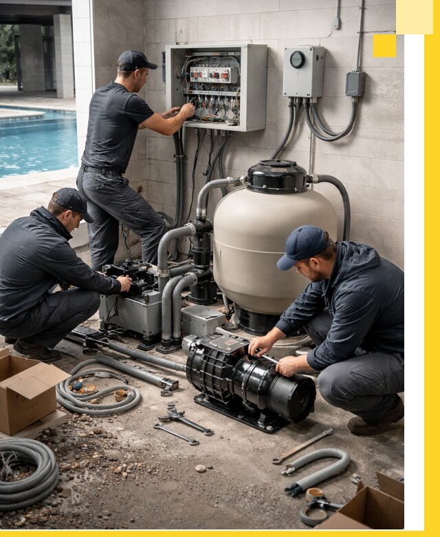 Профессиональный монтаж оборудования для бассейнов в Боровичах