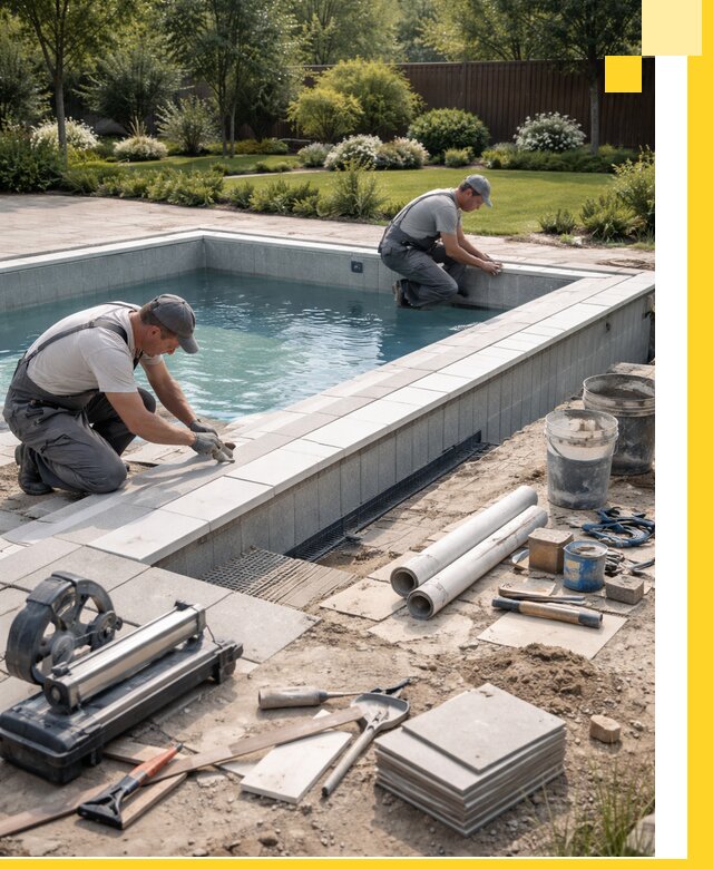 Строительство открытых бассейнов под ключ в Боровичах профессионально