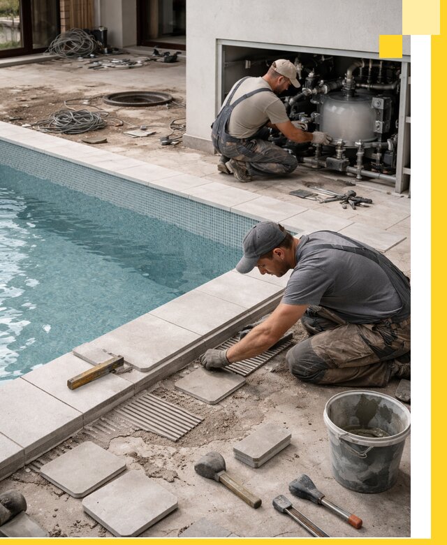 Строительство и монтаж бассейнов в коттедже в Боровичах