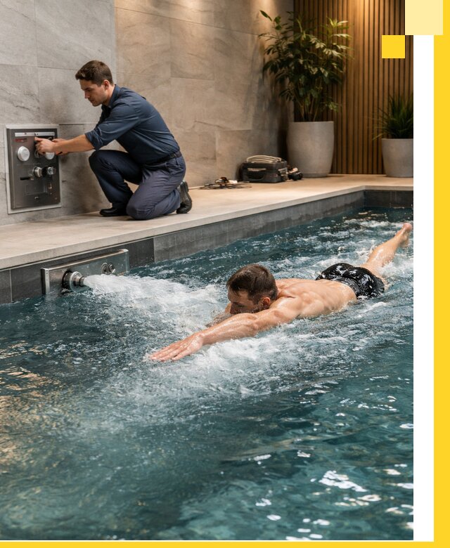 Проектирование и монтаж бассейнов с противотоком в Боровичах