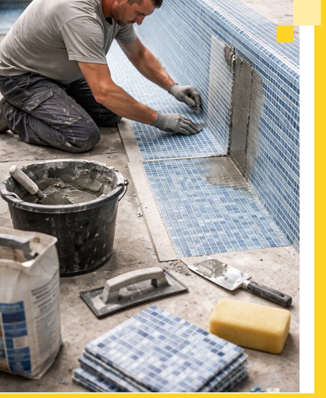 Укладка и ремонт мозаики для бассейнов под ключ в Боровичах