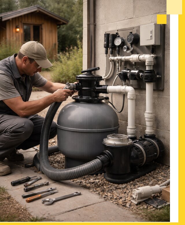 Продажа и монтаж фильтров и насосов для бассейнов в Боровичах