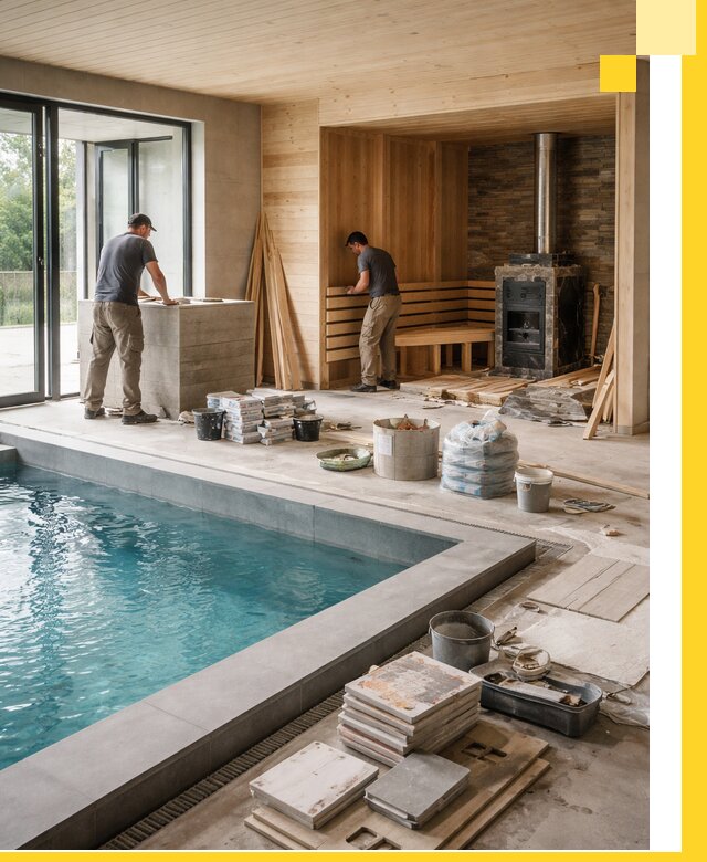 Проектирование и строительство бань с бассейном в Боровичах