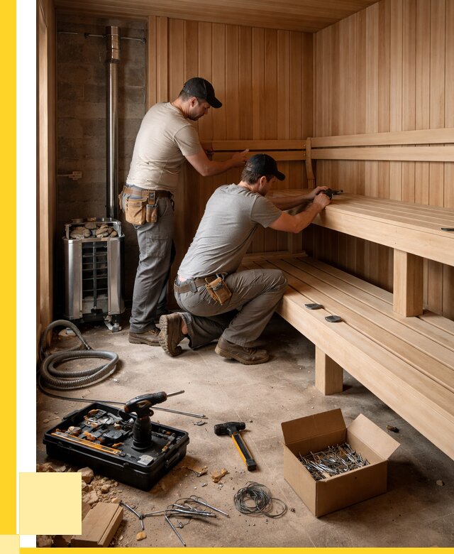 Монтаж саун под ключ в Боровичах от 125076 р. | ЭриданБрв