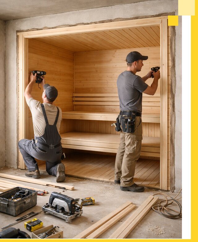 Монтаж саун под ключ в Боровичах — проектирование и установка