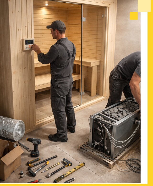 Поставка, установка и монтаж электрических саун в Боровичах