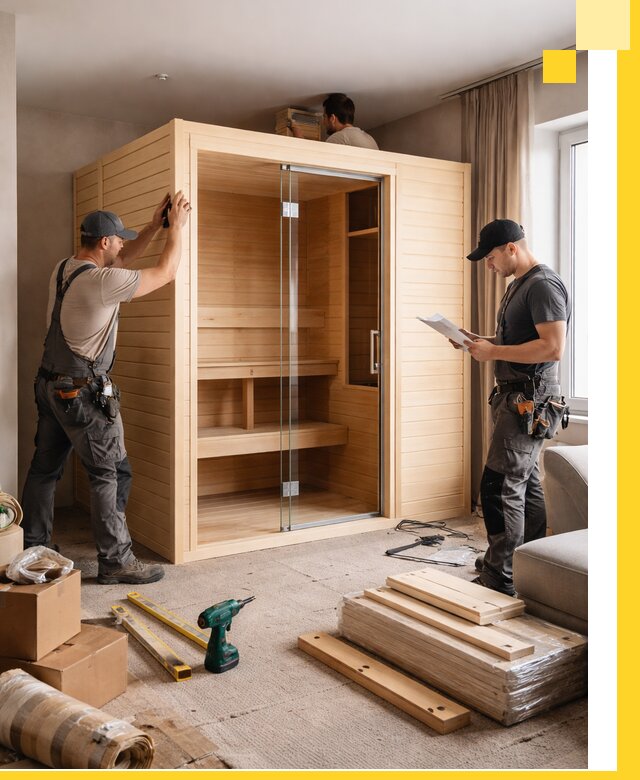 Установка и благоустройство саун в квартире в Боровичах