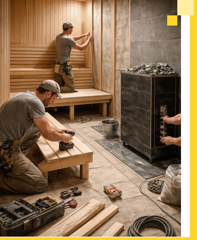 Дизайн и строительство интерьерных саун под ключ в Боровичах