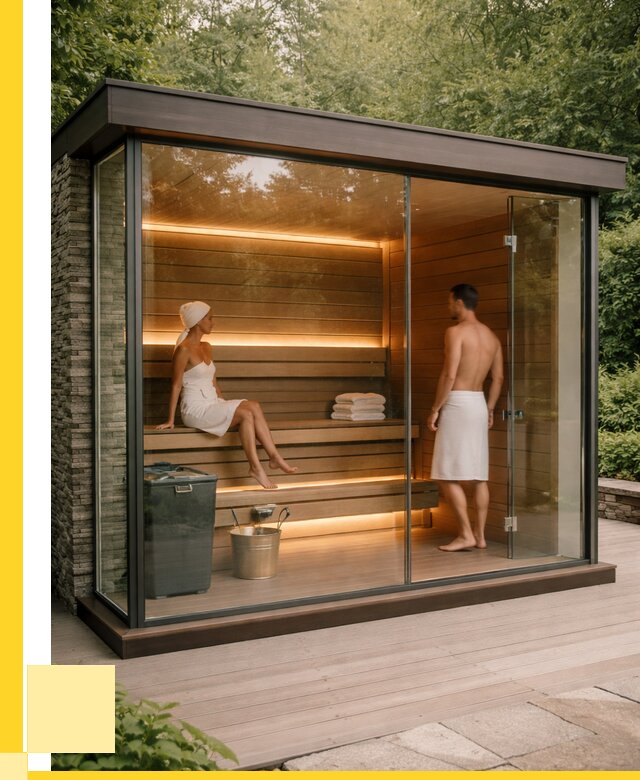 Сауна стеклянная и двери для сауны в Боровичах от 260575 р. | ЭриданБрв