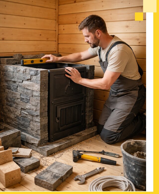 Производство и установка печей для саун под ключ в Боровичах