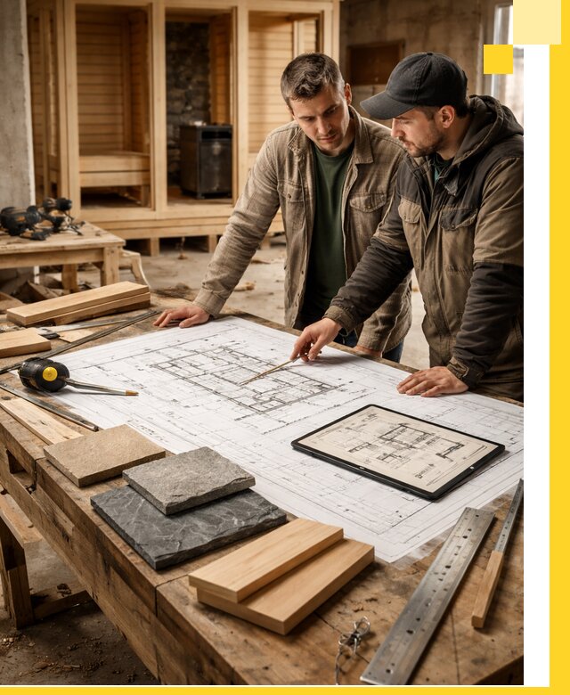 Проекты бань под ключ и планы строительства в Боровичах