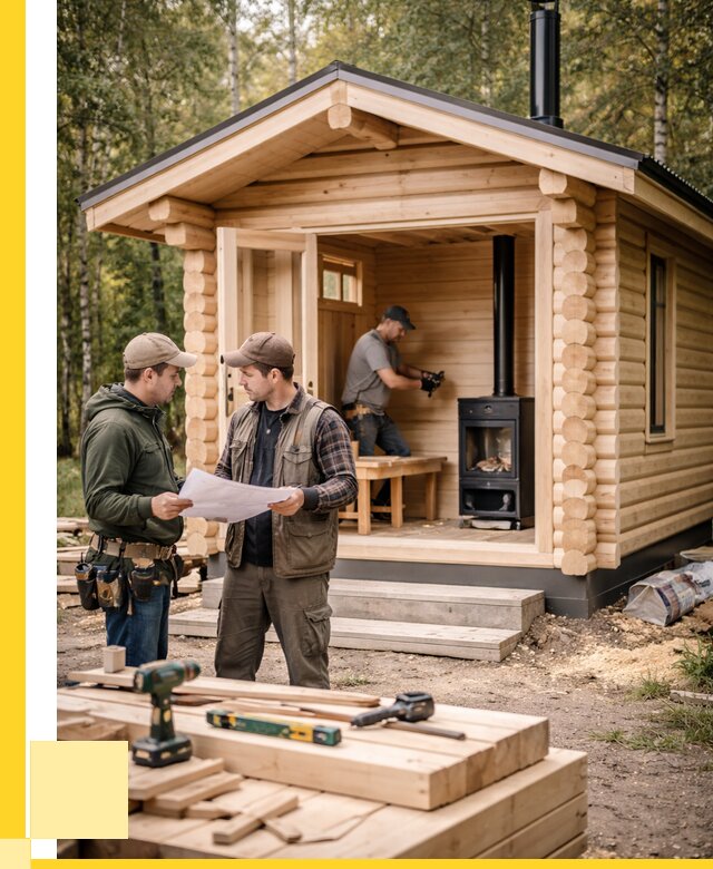 Монтаж бань под ключ в Боровичах — от 208460 р. | ЭриданБрв