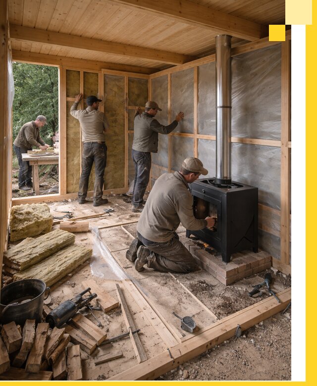 Профессиональный монтаж бань под ключ в Боровичах для дома