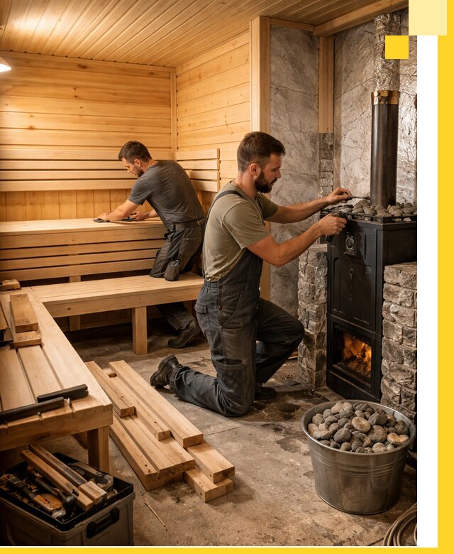 Дизайн и строительство интерьеров бань под ключ в Боровичах