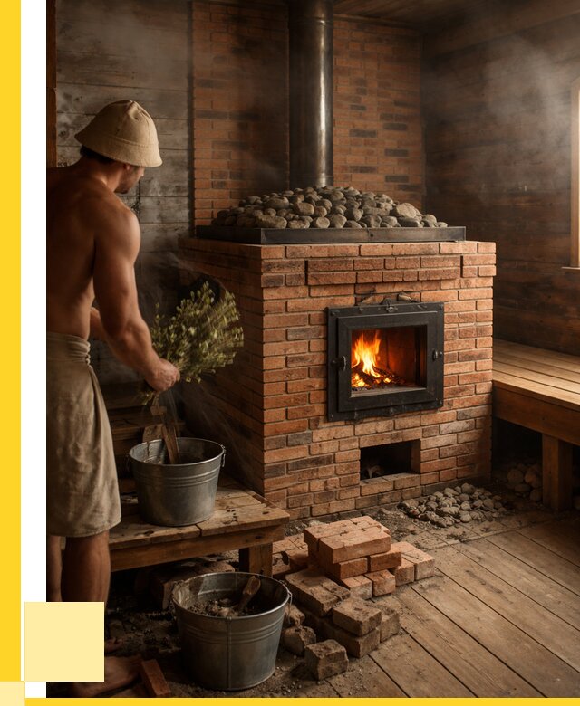 Кирпичные банные печи в Боровичах от 93807 р. | ЭриданБрв