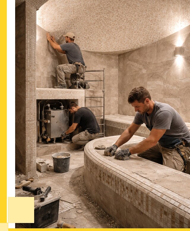 Монтаж хамамов под ключ в Боровичах от 260575 р. ЭриданБрв