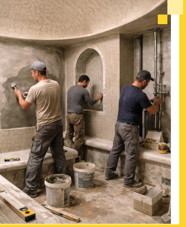 Профессиональный монтаж хамамов под ключ в Боровичах с гарантией