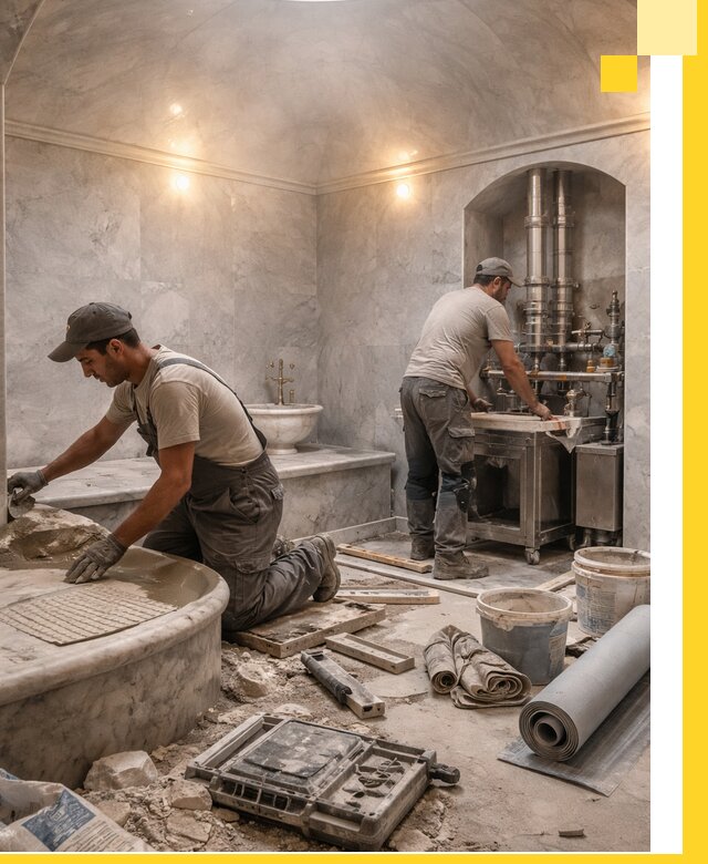 Строительство турецких бань хаммам под ключ в Боровичах