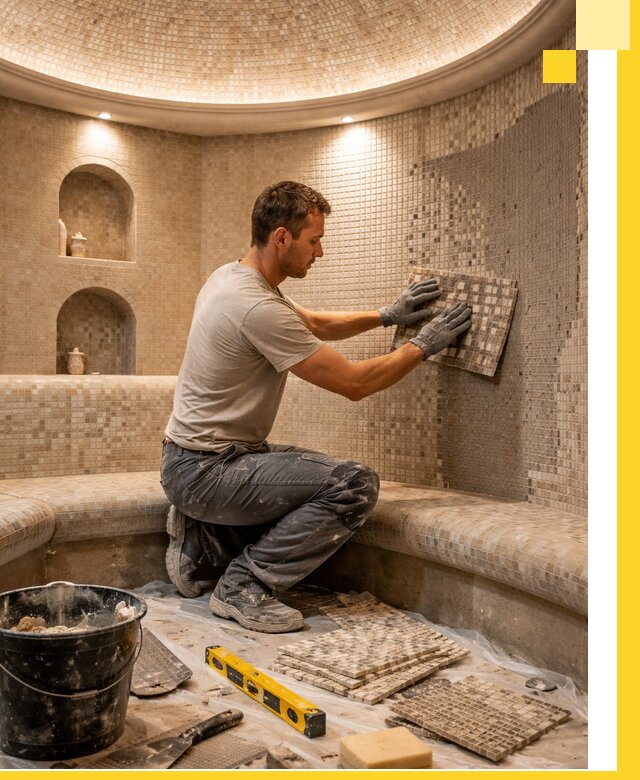 Устройство и монтаж домашнего хамама под ключ в Боровичах