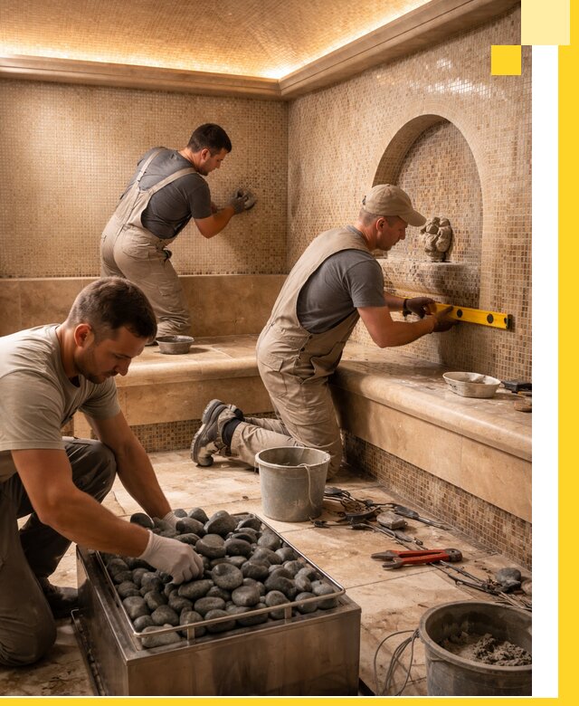 Проектирование и строительство хамама и сауны в Боровичах