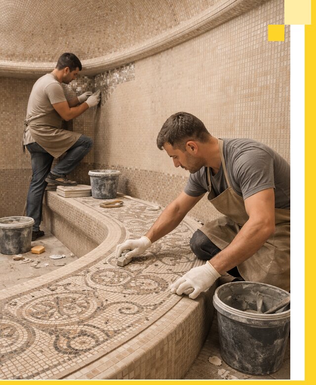 Плитка для хамама в Боровичах, укладка, подбор и поставка