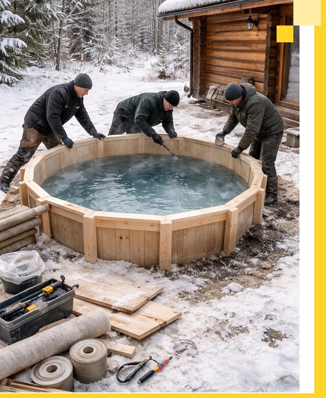 Изготовление и установка ледяных купелей под ключ в Боровичах